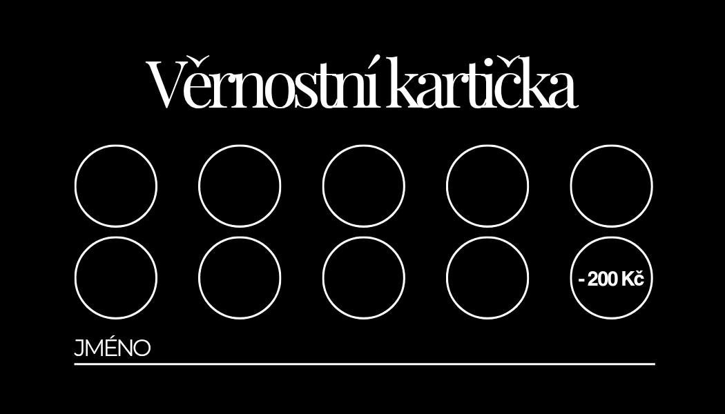 Věrnostní karta – přední strana