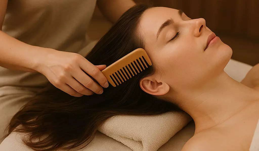 Slow touch masáž hlavy